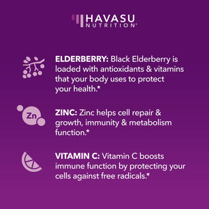 Elderberry Gummies for Adults, Elderberry Flavor - Havasu Nutrition