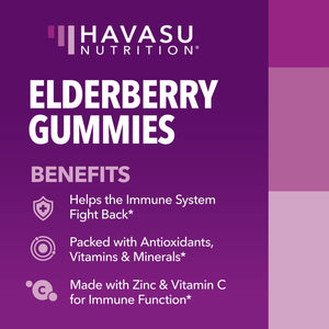 Elderberry Gummies for Adults, Elderberry Flavor - Havasu Nutrition