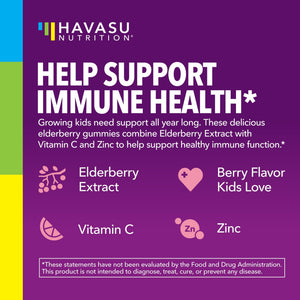 Elderberry Gummies for Kids, Berry - Havasu Nutrition