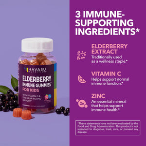 Elderberry Gummies for Kids, Berry - Havasu Nutrition