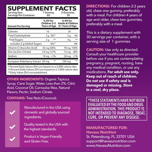 Elderberry Gummies for Kids, Berry - Havasu Nutrition