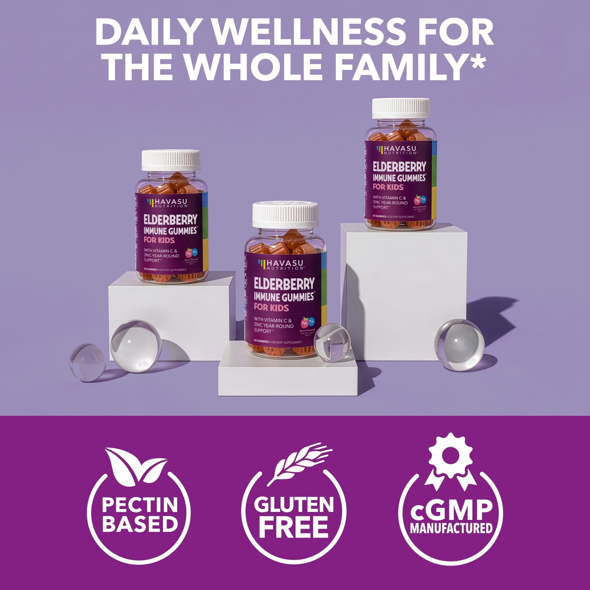 Elderberry Gummies for Kids, Berry - Havasu Nutrition