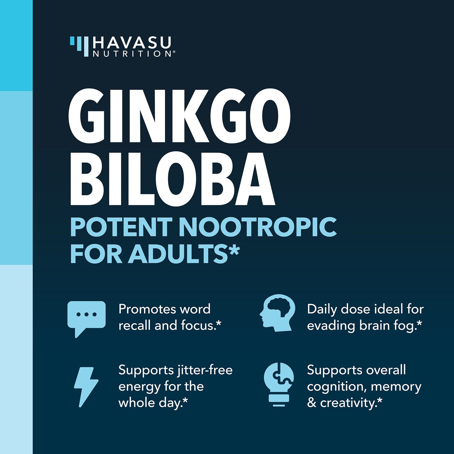 Ginkgo Biloba Capsules, 60ct - Havasu Nutrition