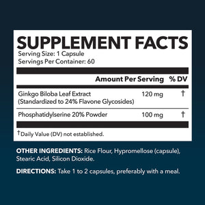 Ginkgo Biloba Capsules, 60ct - Havasu Nutrition