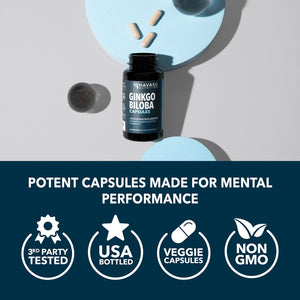 Ginkgo Biloba Capsules, 60ct - Havasu Nutrition