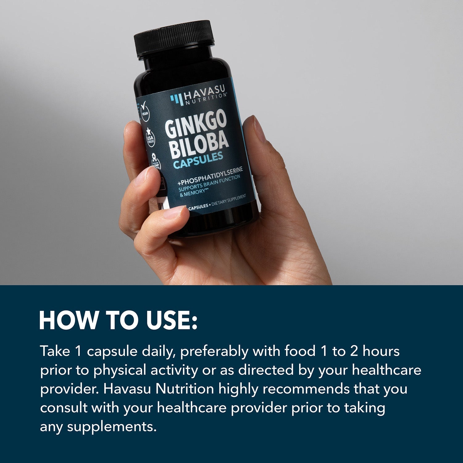 Ginkgo Biloba Capsules, 60ct - Havasu Nutrition