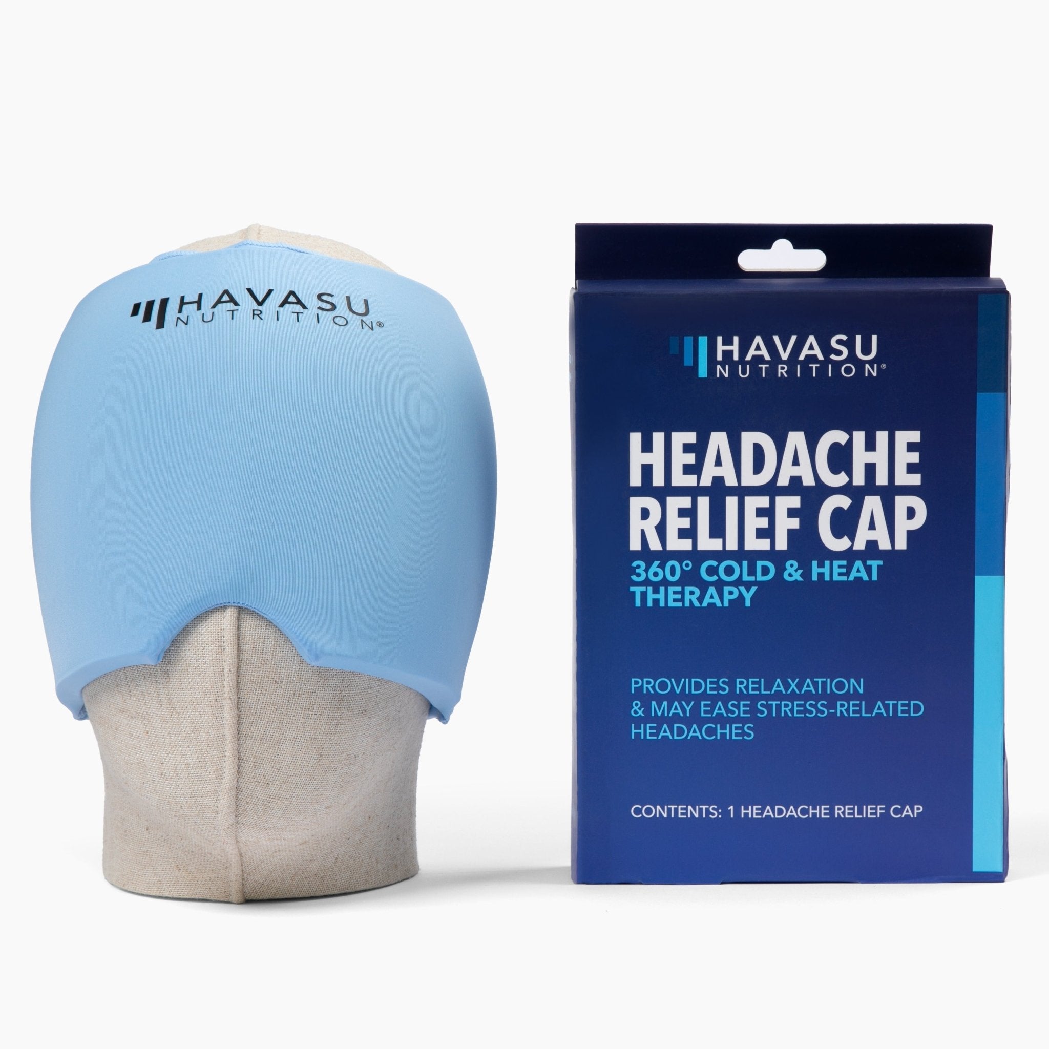 Headache Relief Cap, Hot/Cold Therapy (Pack of 1) - Havasu Nutrition