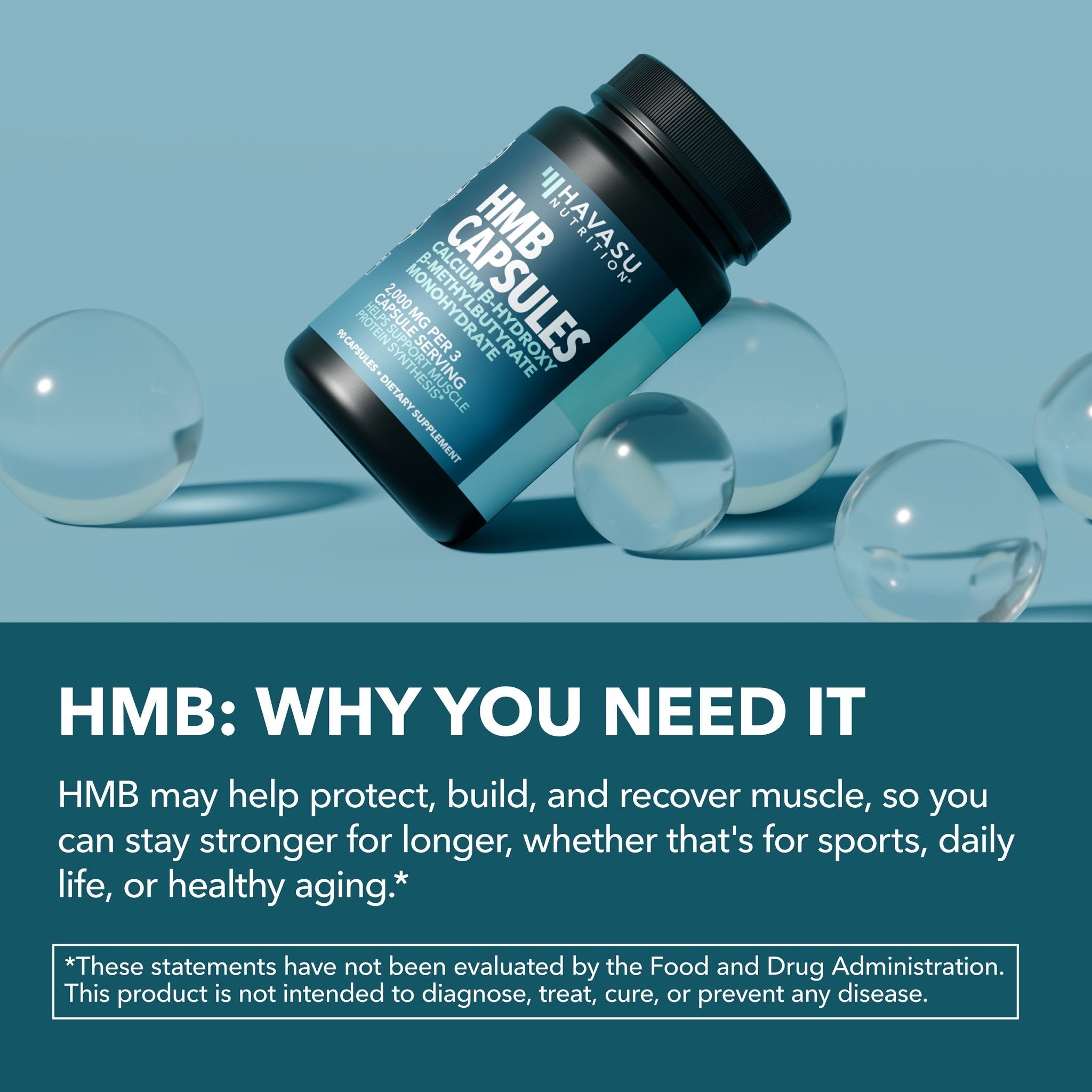 HMB Capsules, 120ct - Havasu Nutrition