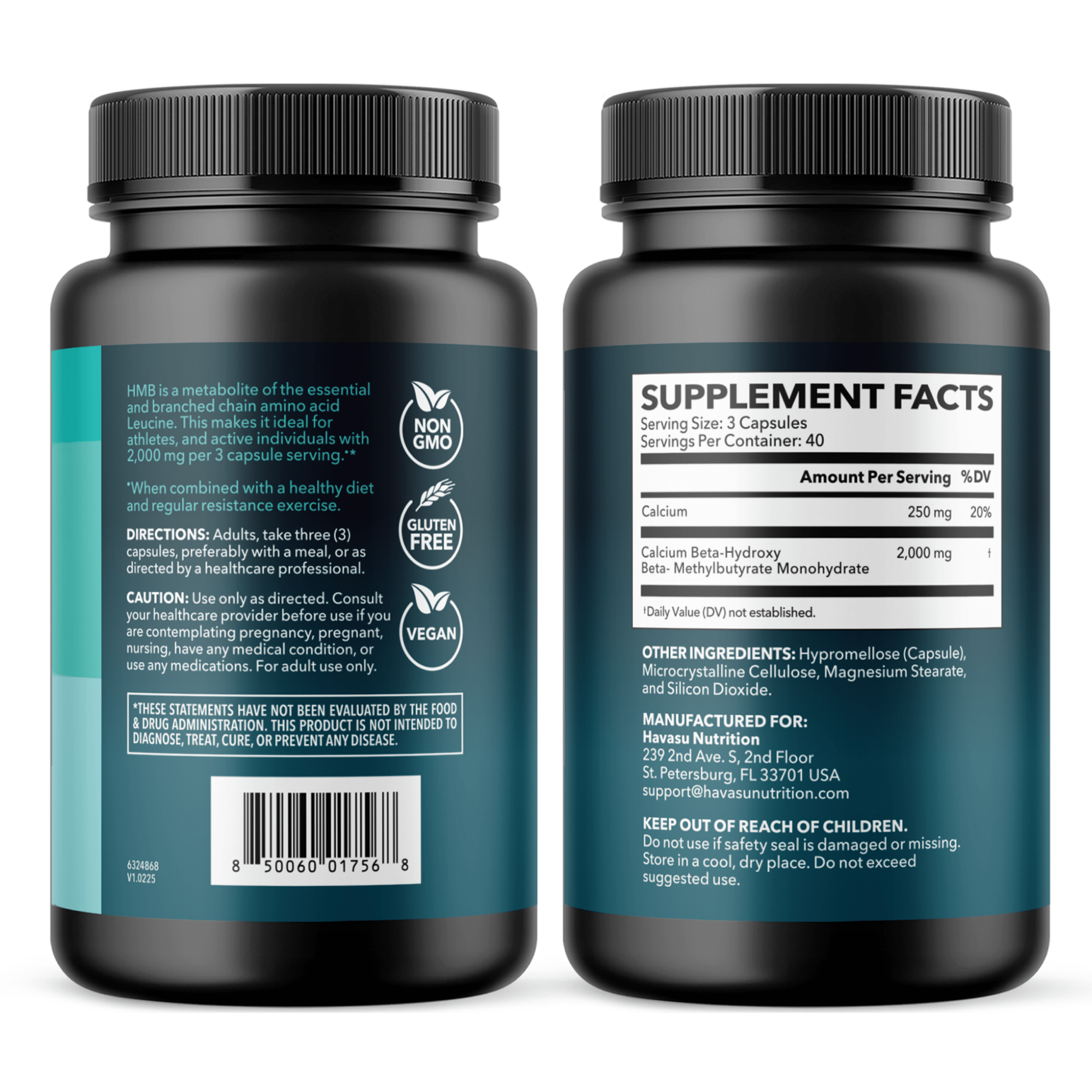 HMB Capsules, 120ct - Havasu Nutrition