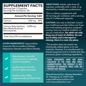 HMB Capsules, 90ct - Havasu Nutrition