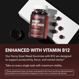 Horny Goat Weed Gummies, Raspberry Flavor - Havasu Nutrition