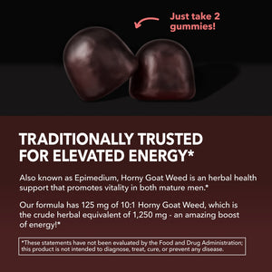 Horny Goat Weed Gummies, Raspberry Flavor - Havasu Nutrition
