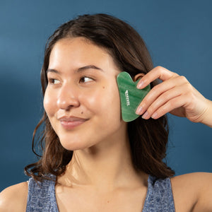 Jade Gua Sha + Face Roller Kit - Lymphatic Drainage Support (1 Jade Gua Sha + 1 Face Roller) - Havasu Nutrition