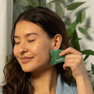 Jade Gua Sha + Face Roller Kit - Lymphatic Drainage Support (1 Jade Gua Sha + 1 Face Roller) - Havasu Nutrition