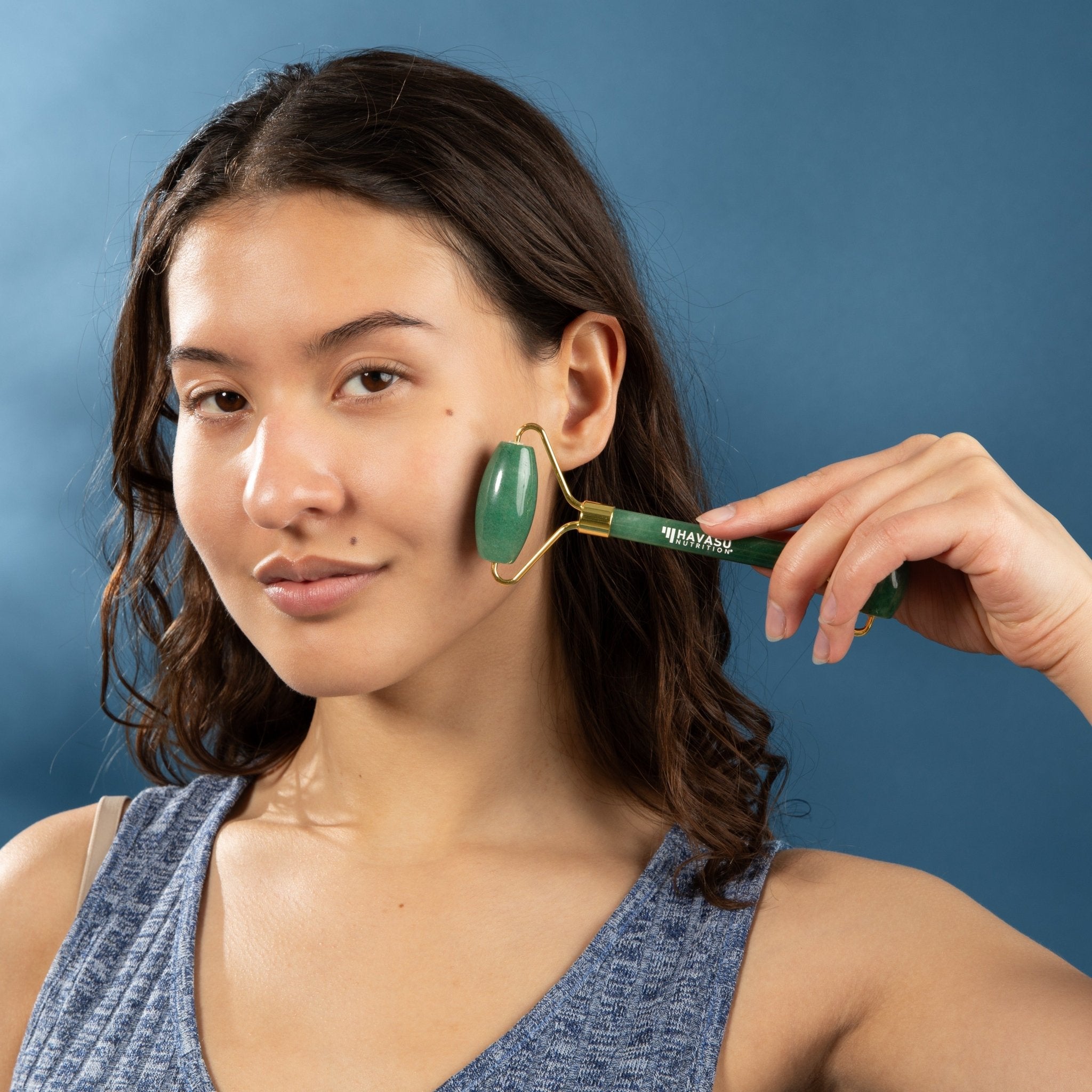 Jade Gua Sha + Face Roller Kit - Lymphatic Drainage Support (1 Jade Gua Sha + 1 Face Roller) - Havasu Nutrition