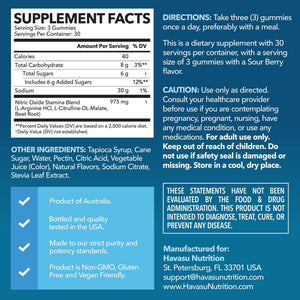 L-Arginine Gummies, Berry - Havasu Nutrition