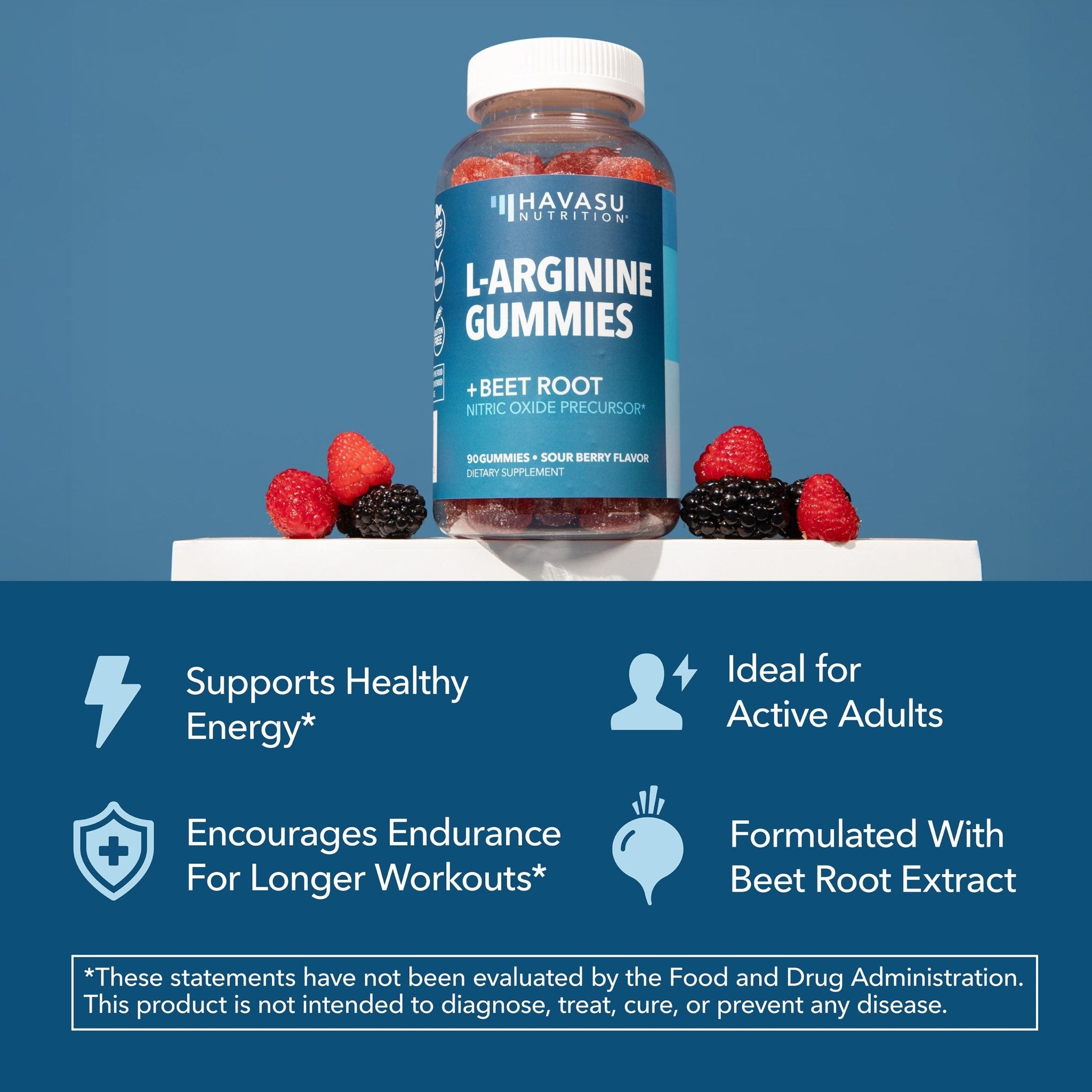 L-Arginine Gummies, Berry - Havasu Nutrition