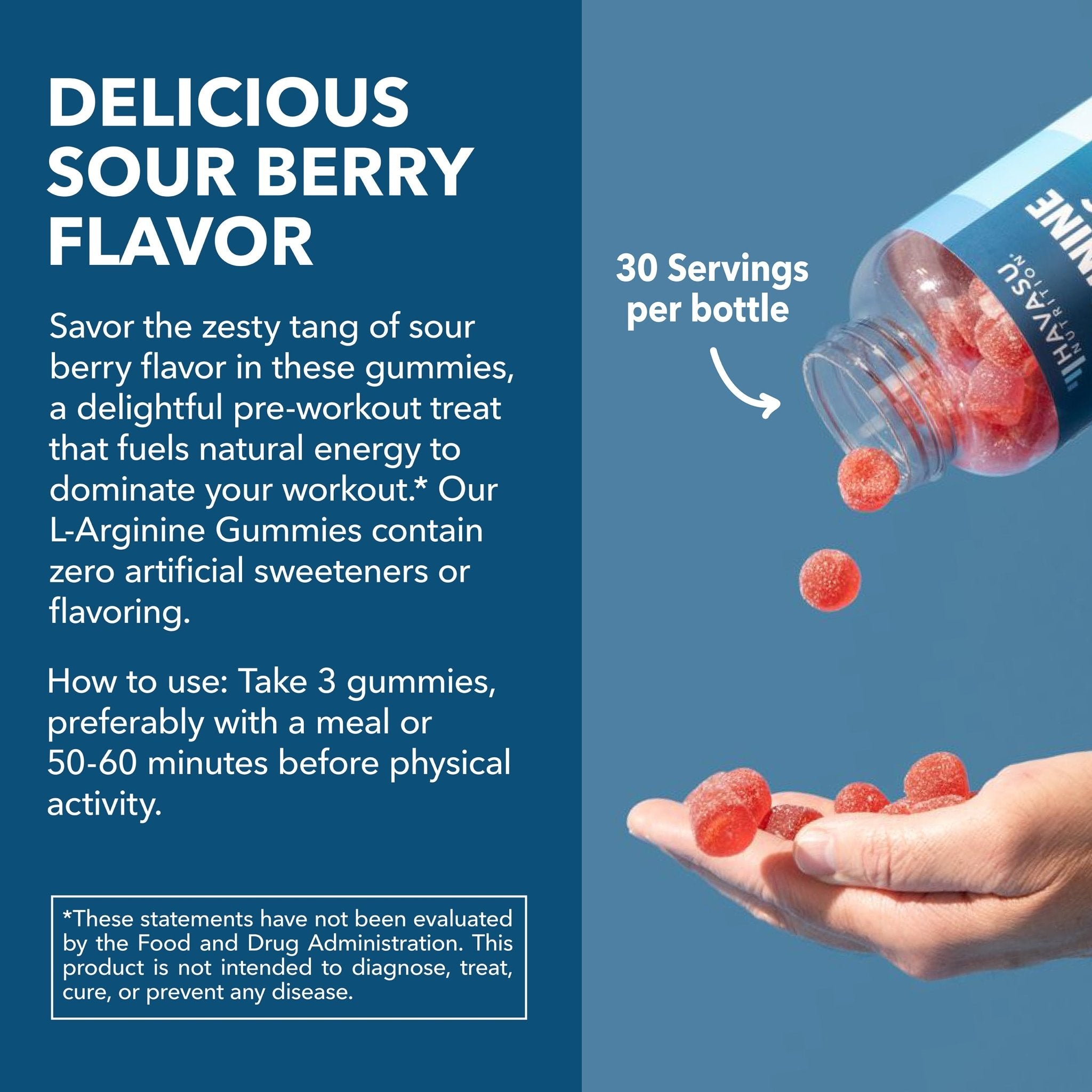 L-Arginine Gummies, Berry - Havasu Nutrition
