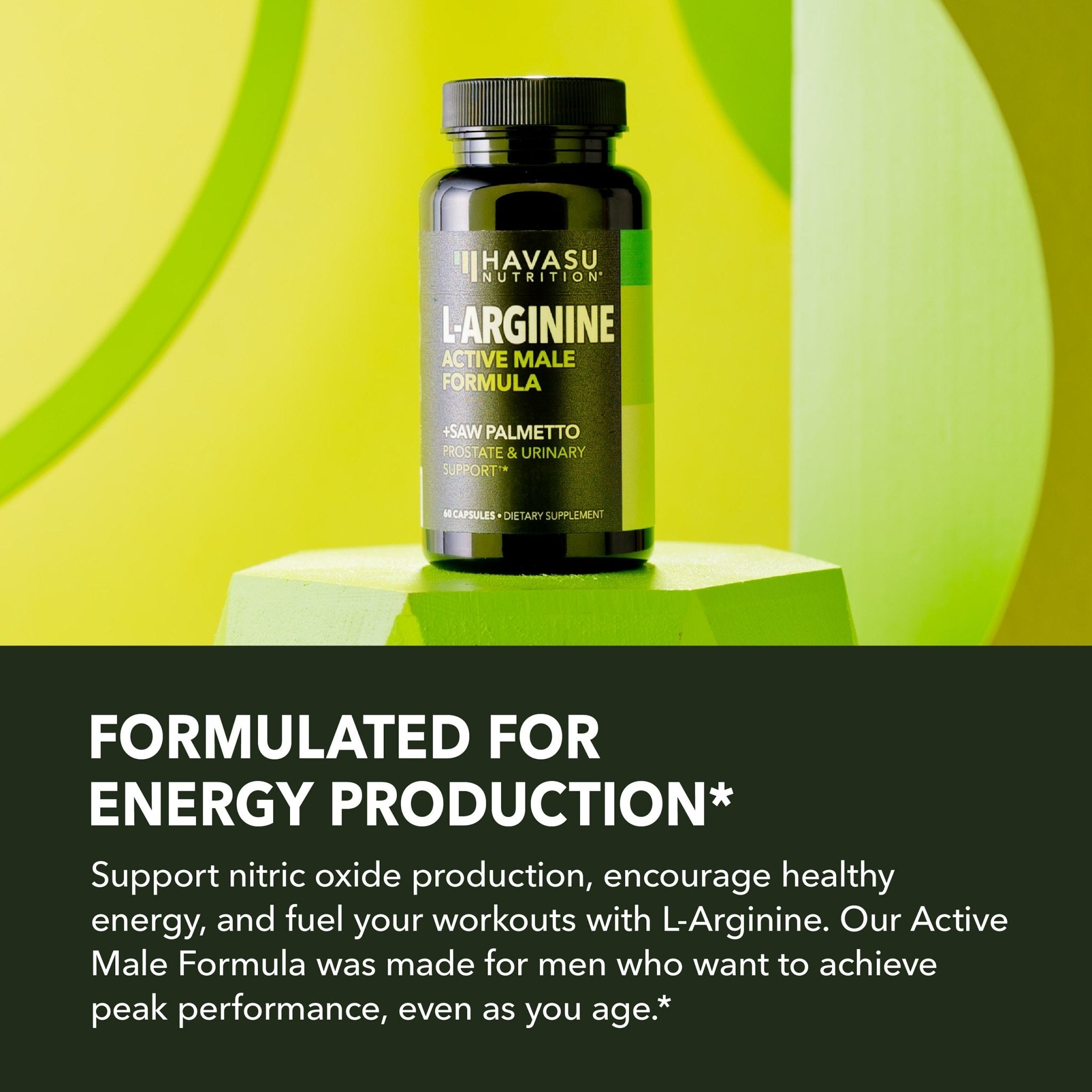 L - Arginine + Saw Palmetto Capsules, 60ct - Havasu Nutrition