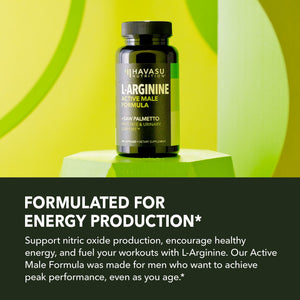 L - Arginine + Saw Palmetto Capsules, 60ct - Havasu Nutrition
