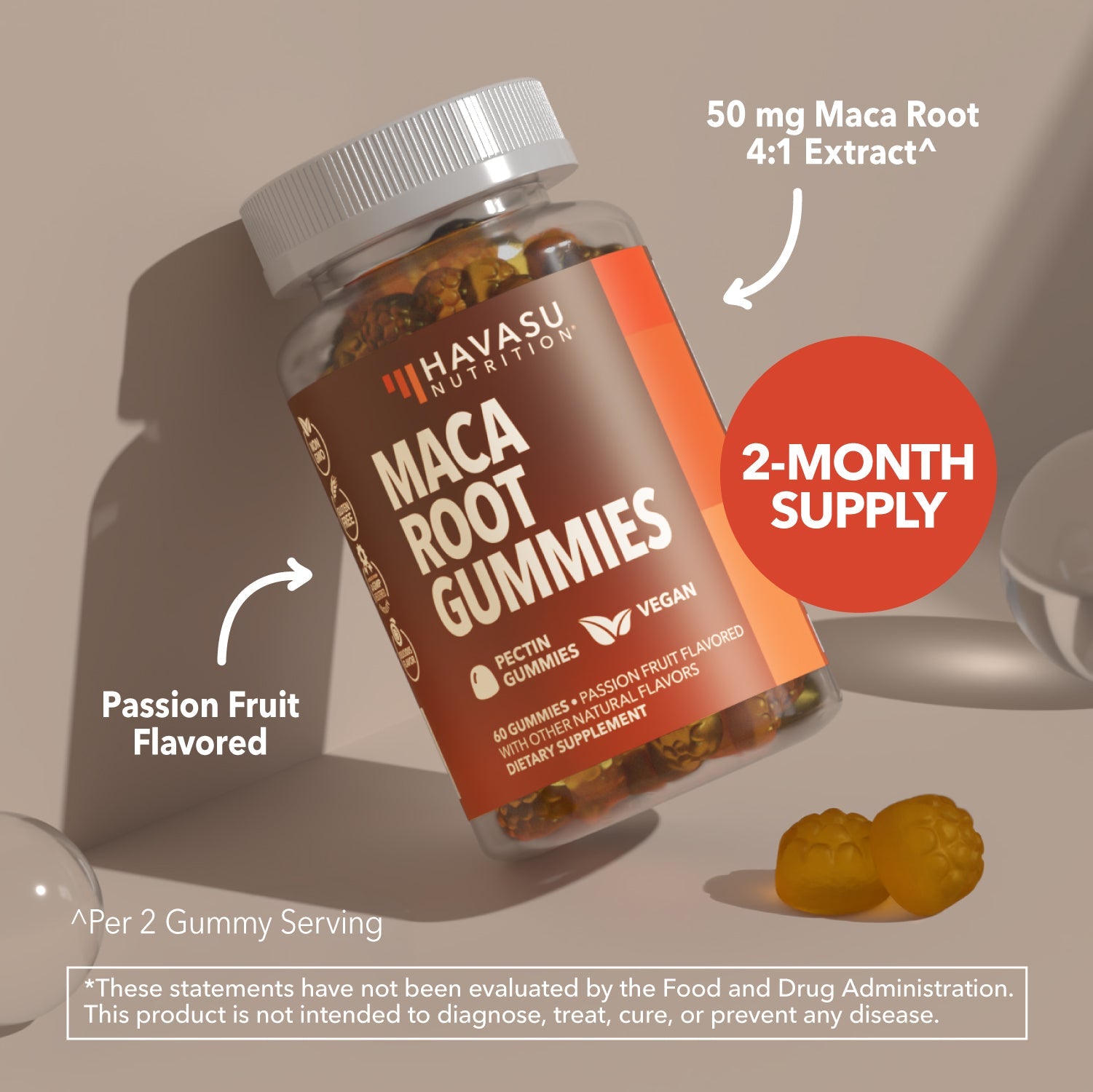 Maca Root Gummies, 60ct - Havasu Nutrition