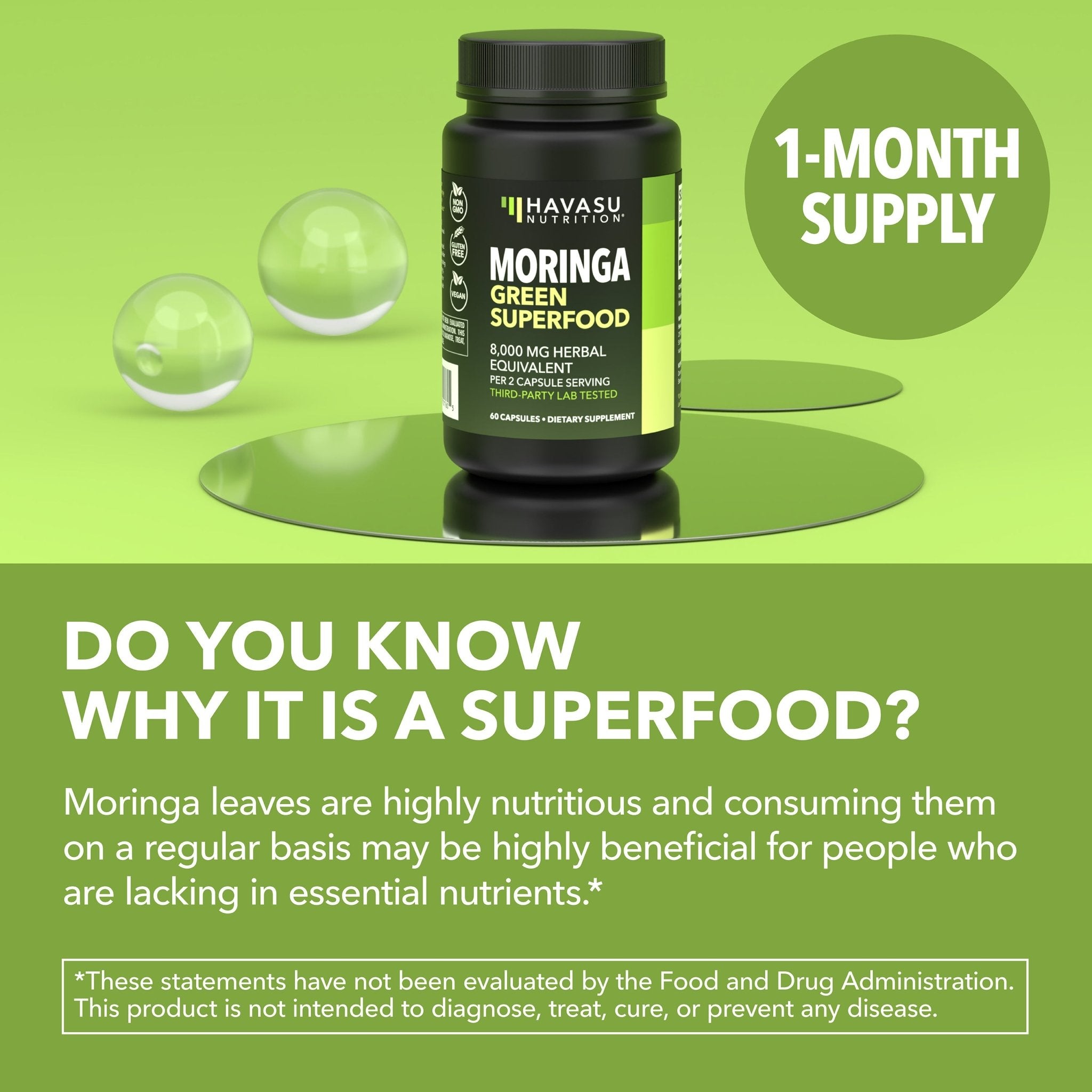 Moringa Capsules, 60ct - Havasu Nutrition