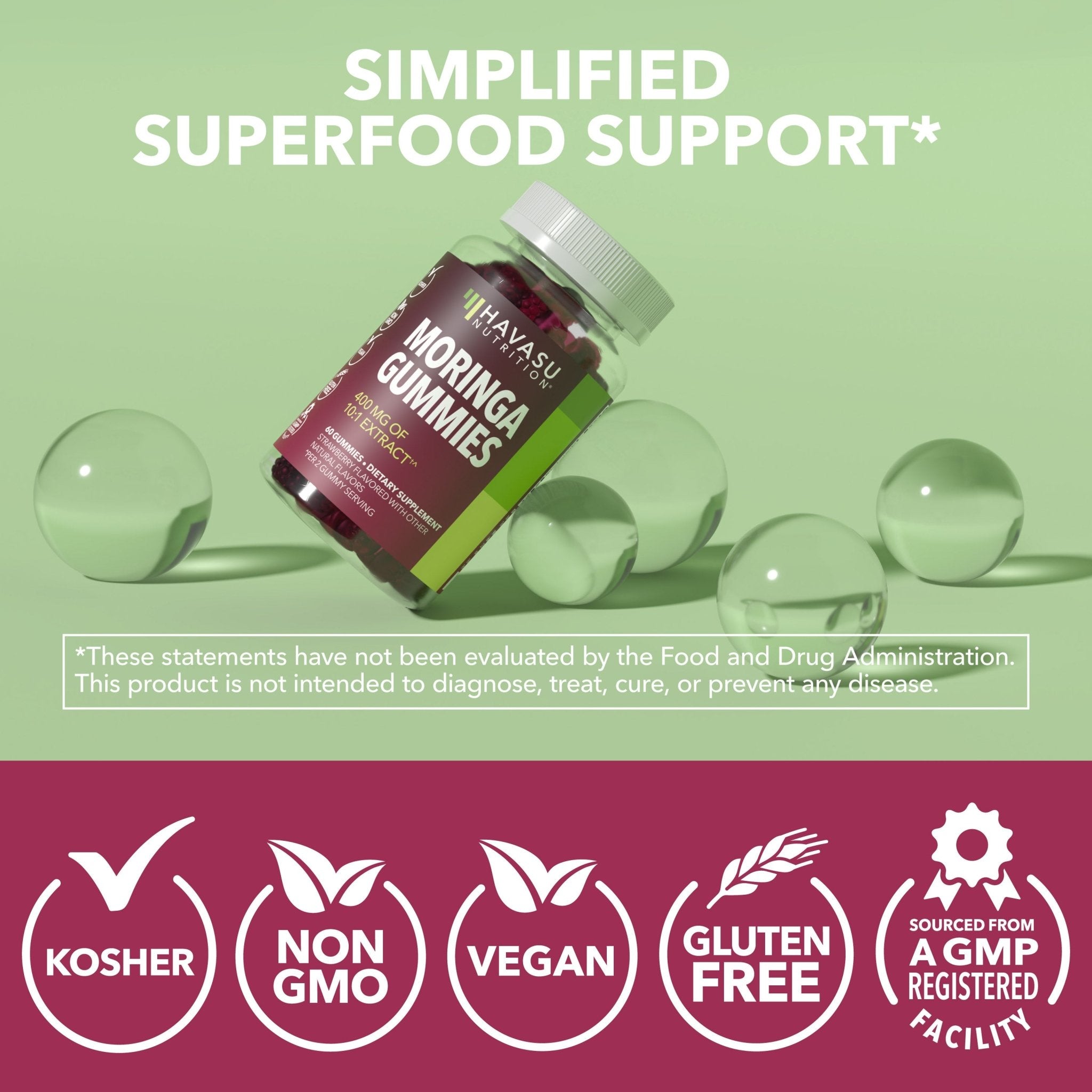 Moringa Gummies, 60ct - Havasu Nutrition