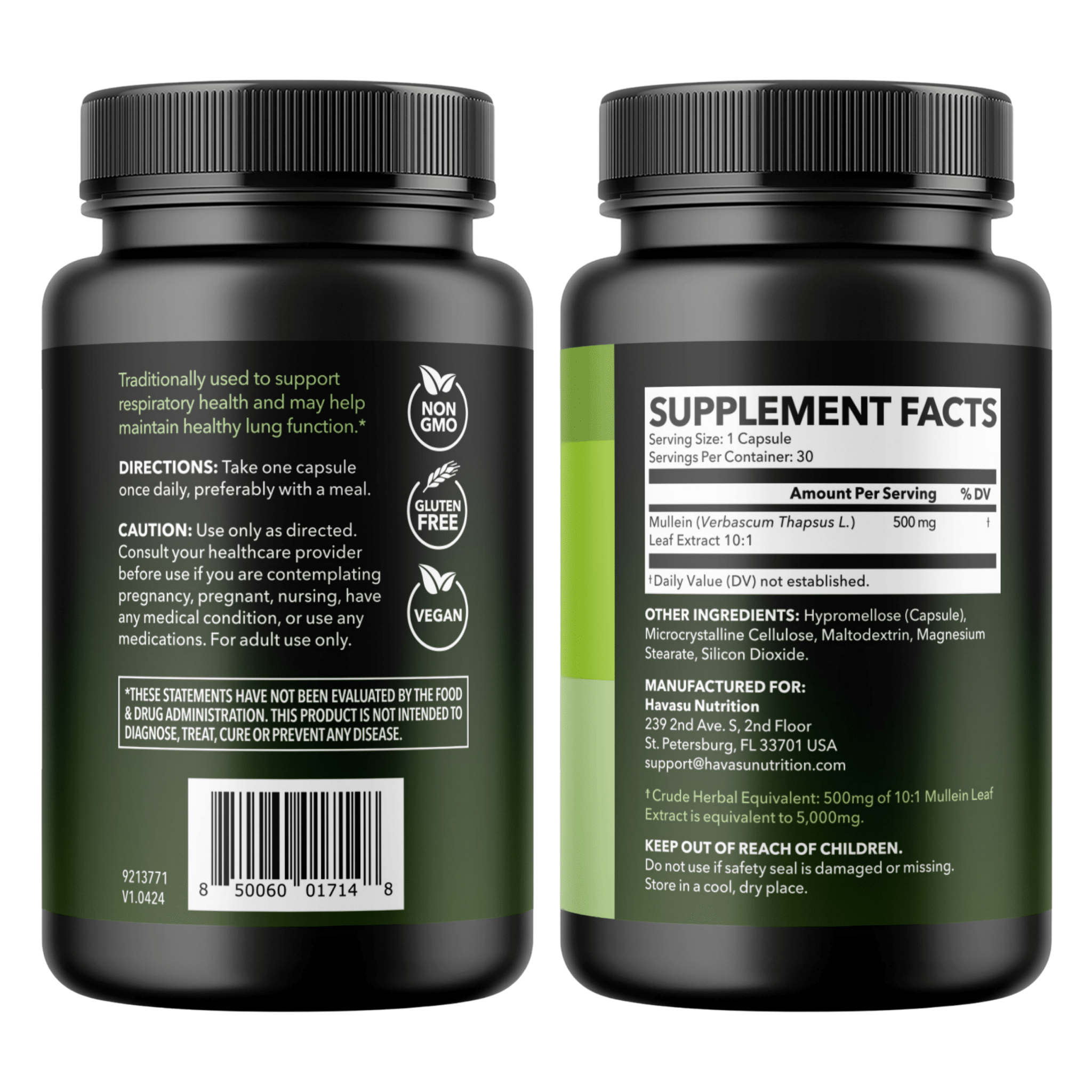 Mullein Leaf Capsules, 30ct - Havasu Nutrition