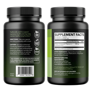 Mullein Leaf Capsules, 30ct - Havasu Nutrition