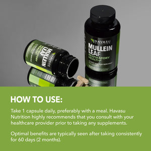 Mullein Leaf Capsules, 60ct - Havasu Nutrition