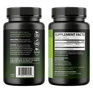Mullein Leaf Capsules, 90ct - Havasu Nutrition