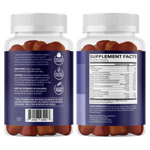 Multivitamin Gummies for Adults, Fruit Flavor, 60ct - Havasu Nutrition