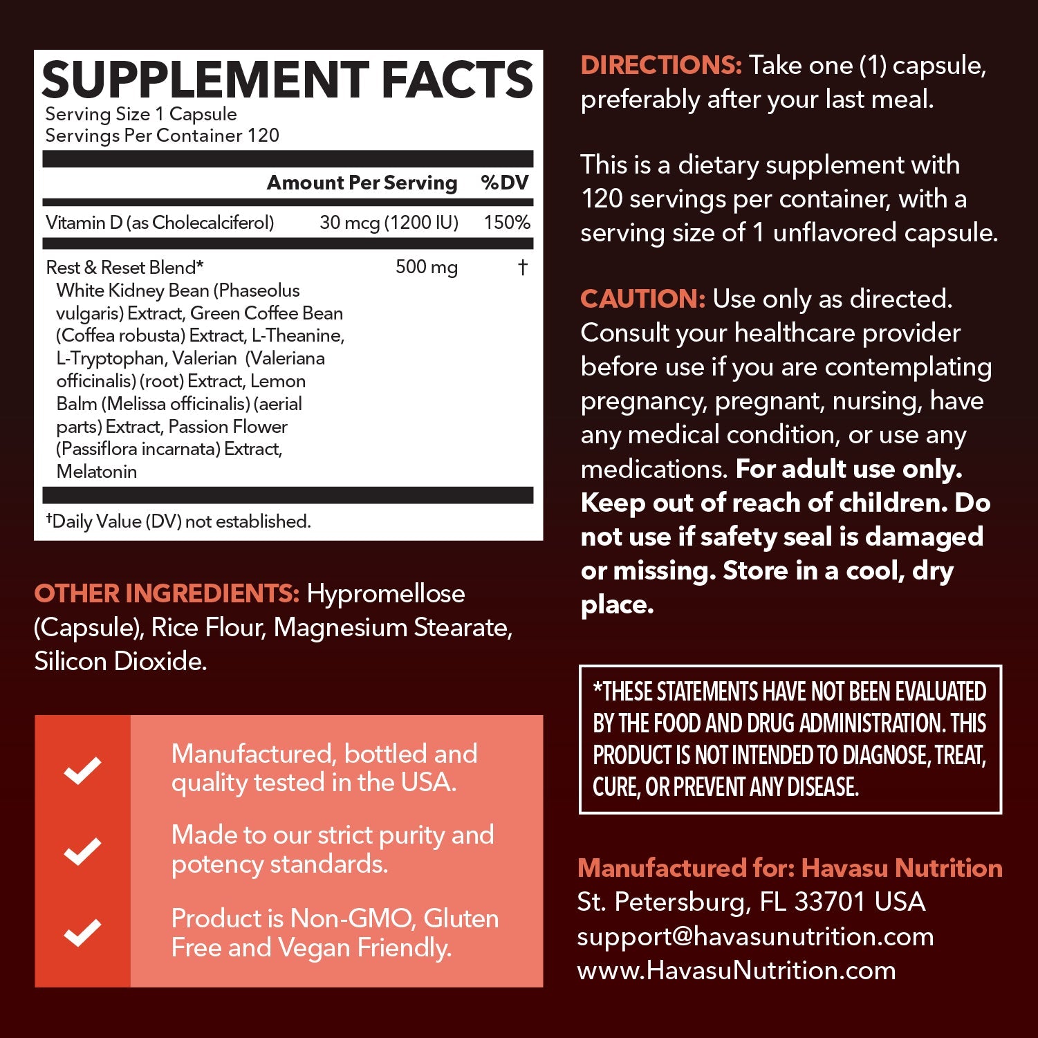 Night Time Fat Burner Capsules - Havasu Nutrition