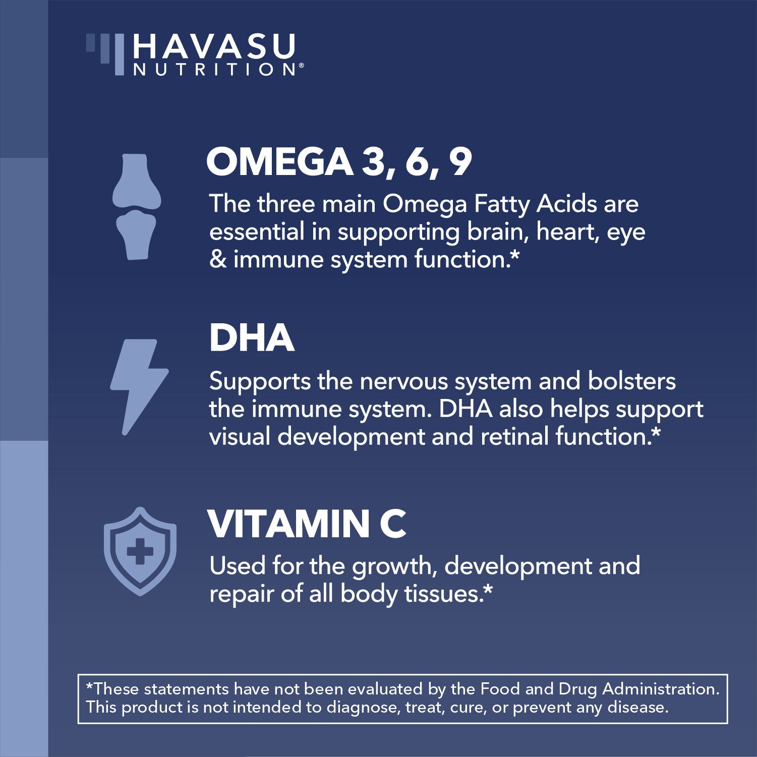 Omega Gummies for Adults, Lemon & Orange Flavors, 60ct - Havasu Nutrition