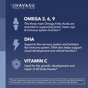 Omega Gummies for Adults, Lemon & Orange Flavors, 60ct - Havasu Nutrition