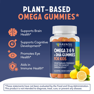 Omega Gummies for Kids, Lemon & Orange Flavors, 60ct - Havasu Nutrition