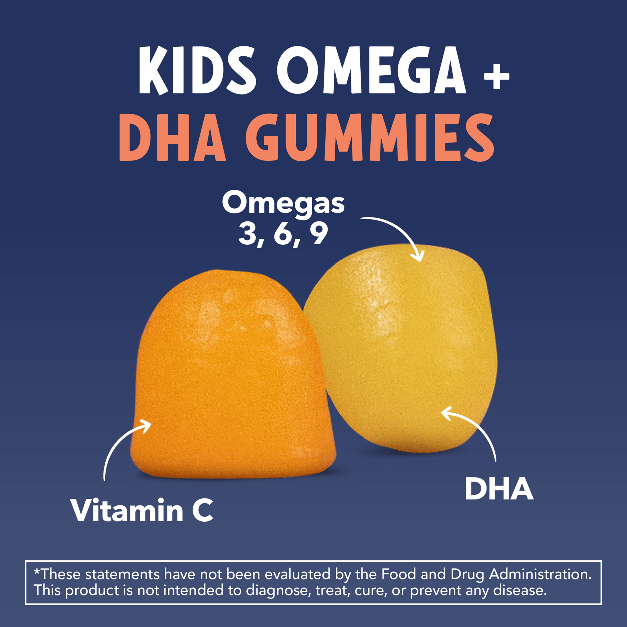 Omega Gummies for Kids, Lemon & Orange Flavors, 60ct - Havasu Nutrition