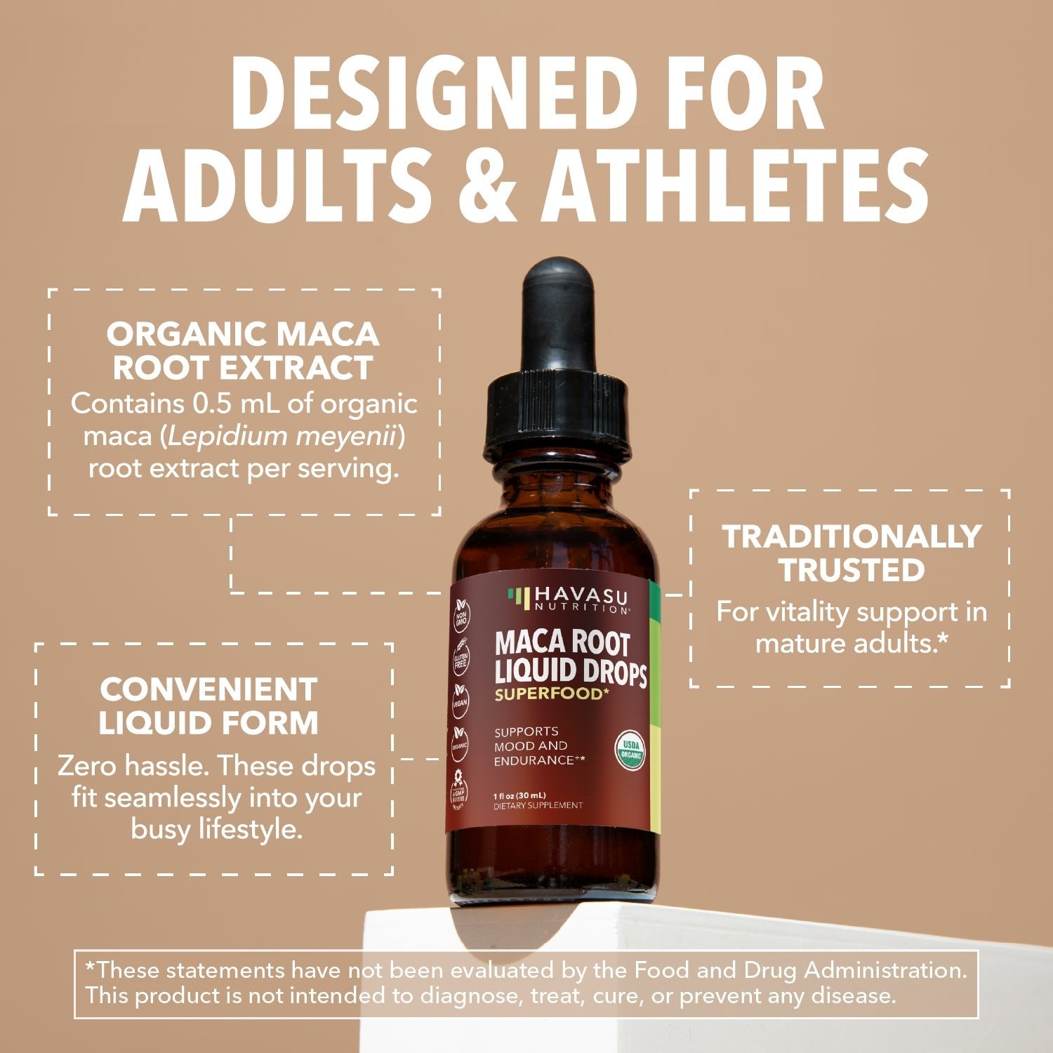 Organic Maca Root Liquid, Unflavored - Havasu Nutrition
