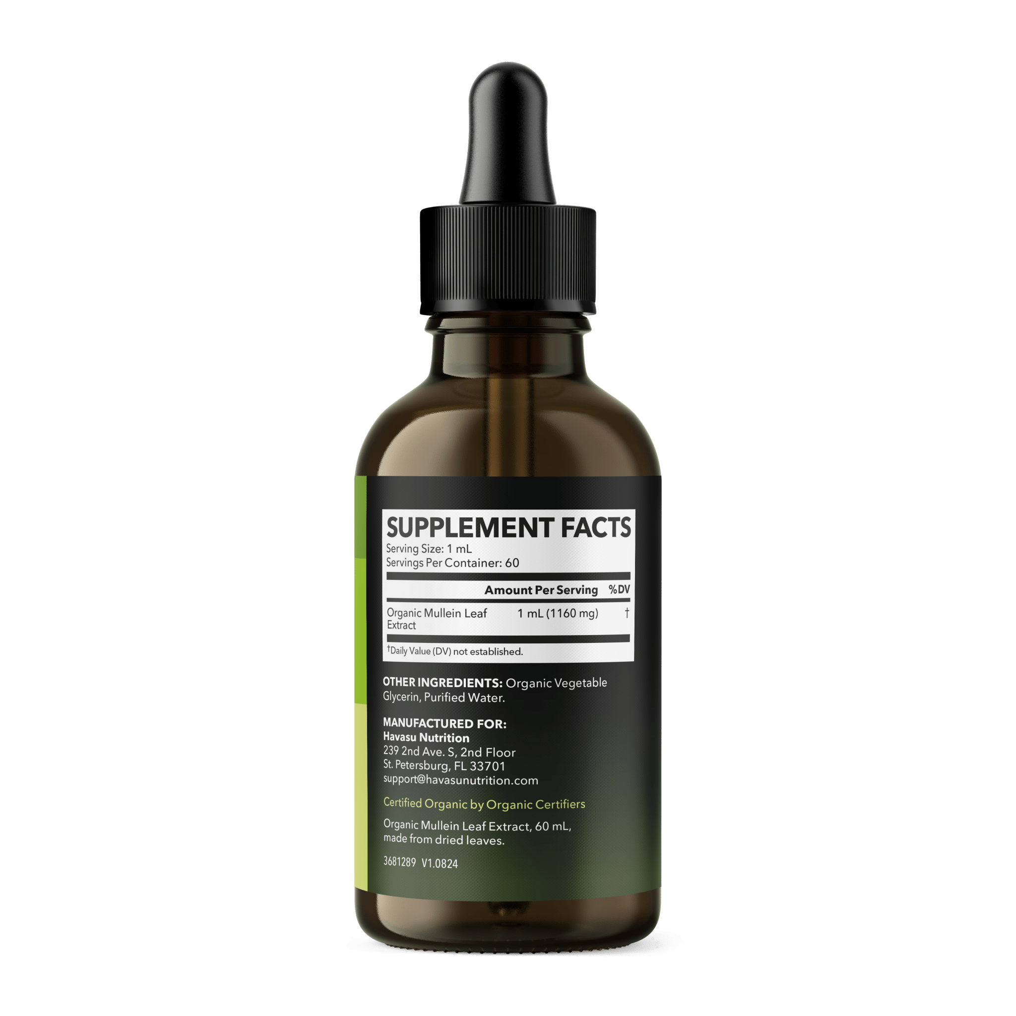 Organic Mullein Leaf Liquid, 2fl oz - Havasu Nutrition