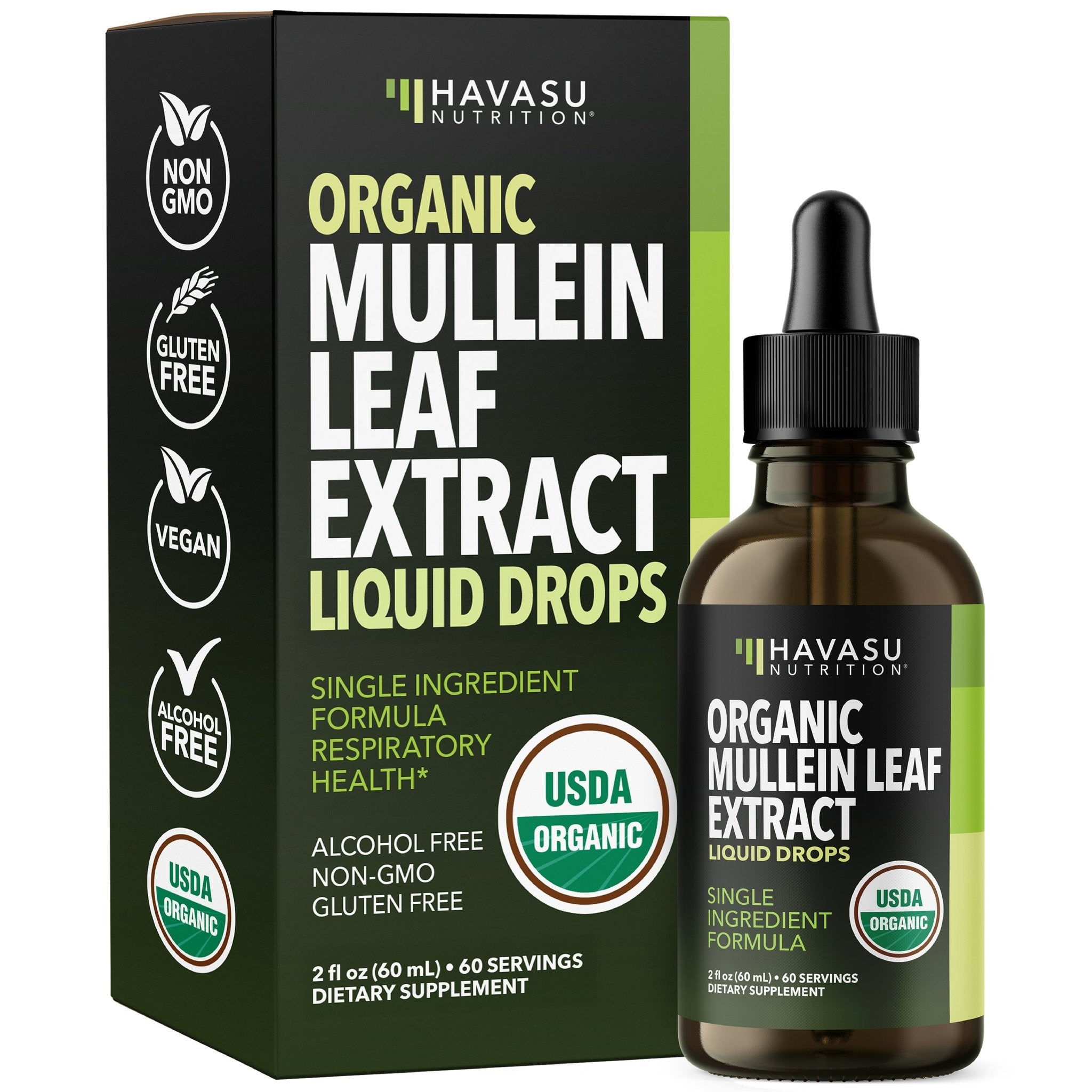 Organic Mullein Leaf Liquid - Havasu Nutrition