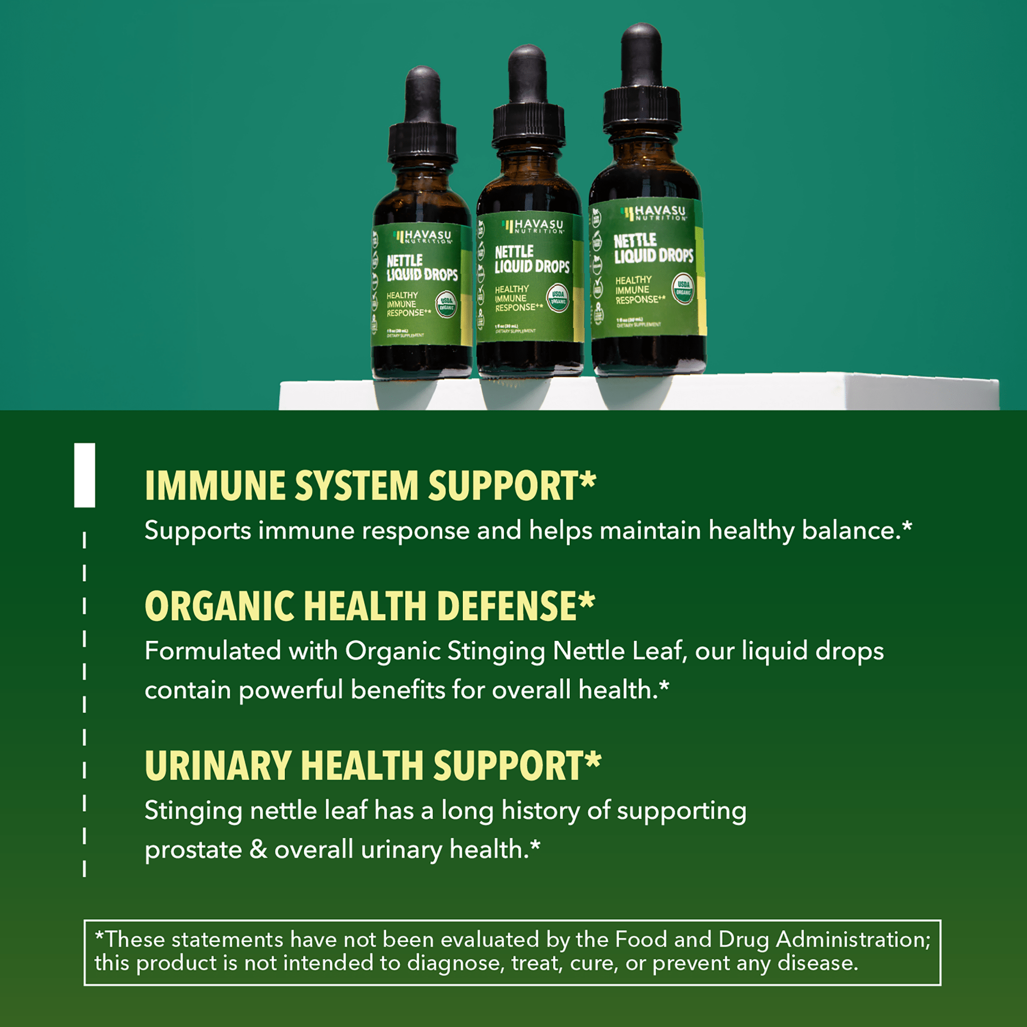 Organic Nettle Liquid, Unflavored - Havasu Nutrition