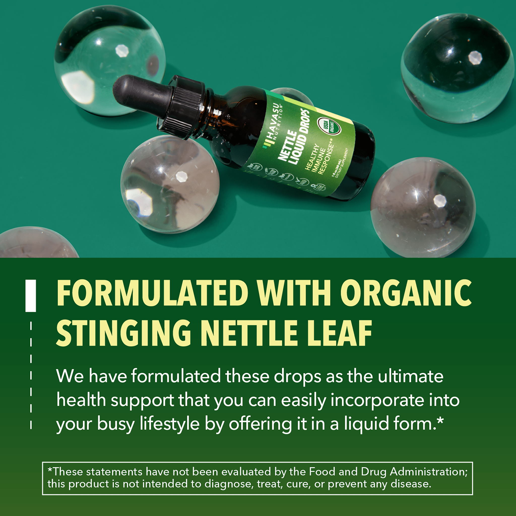 Organic Nettle Liquid, Unflavored - Havasu Nutrition