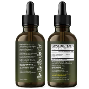 Organic Oil of Oregano Liquid Drops, 1fl oz - Havasu Nutrition