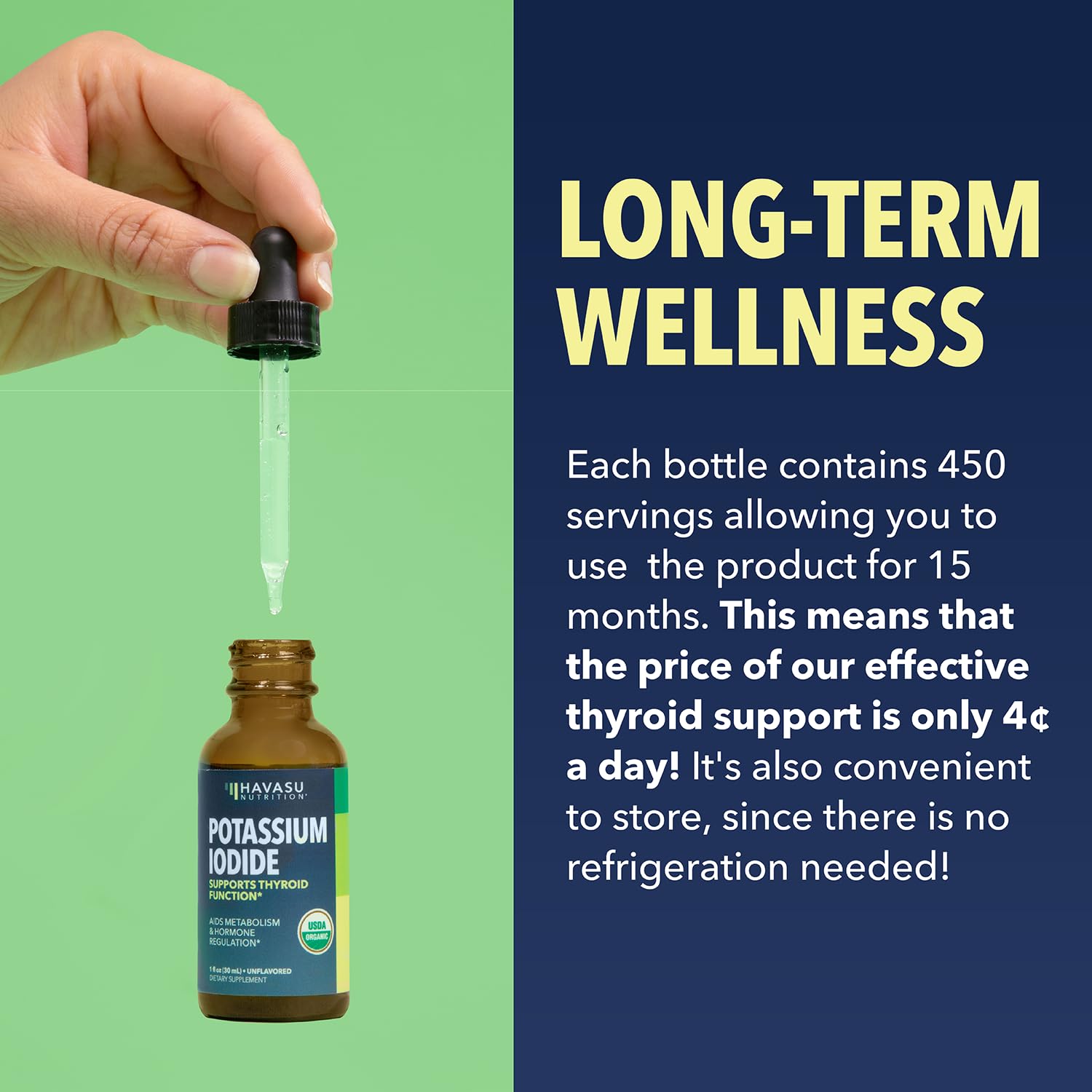 Organic Potassium Iodide Liquid, 1 fl oz - Havasu Nutrition