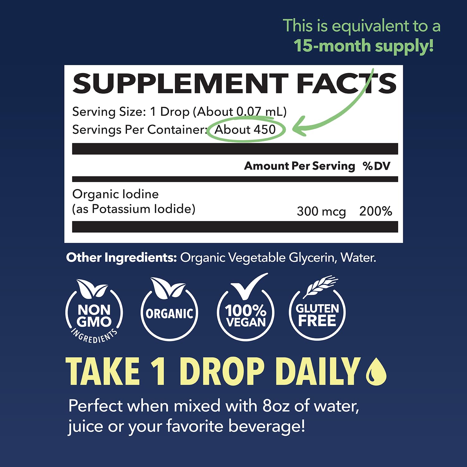 Organic Potassium Iodide Liquid, 1 fl oz - Havasu Nutrition