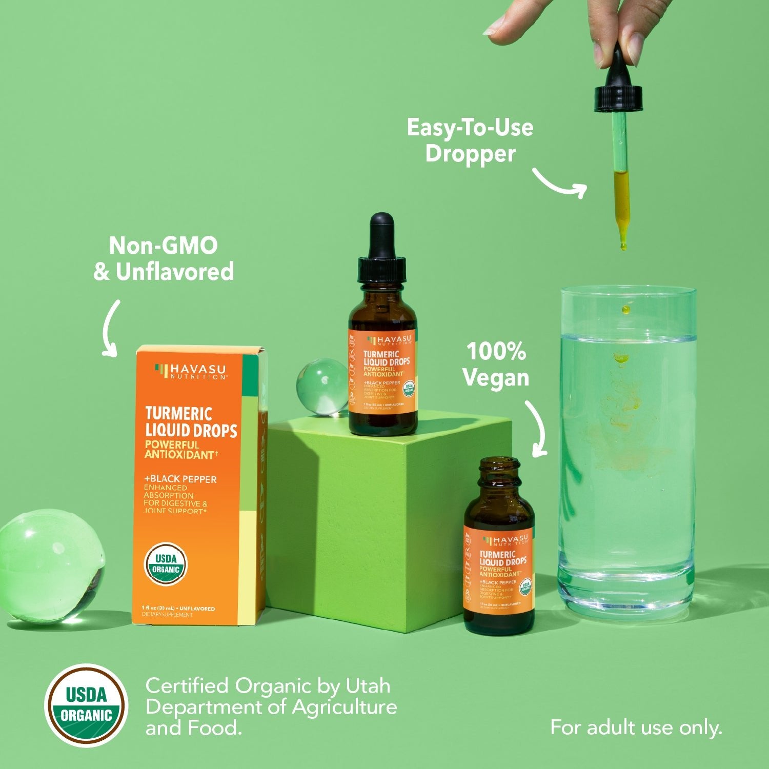 Organic Turmeric Liquid, Unflavored - Havasu Nutrition