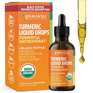 Organic Turmeric Liquid, Unflavored - Havasu Nutrition