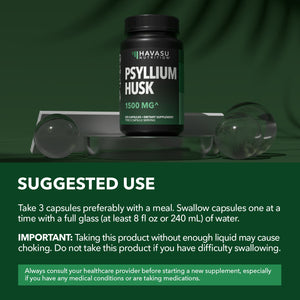 Psyllium Husk Capsules, 270ct - Havasu Nutrition