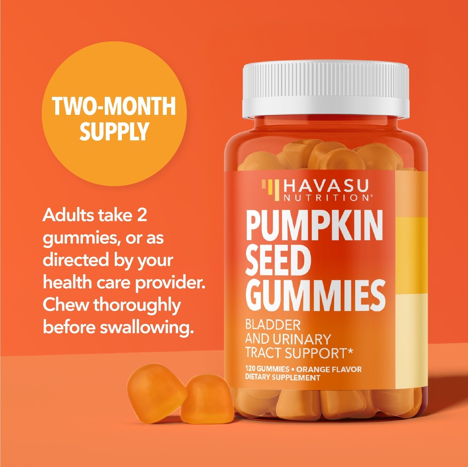 Pumpkin Seed Gummies, 120ct - Havasu Nutrition