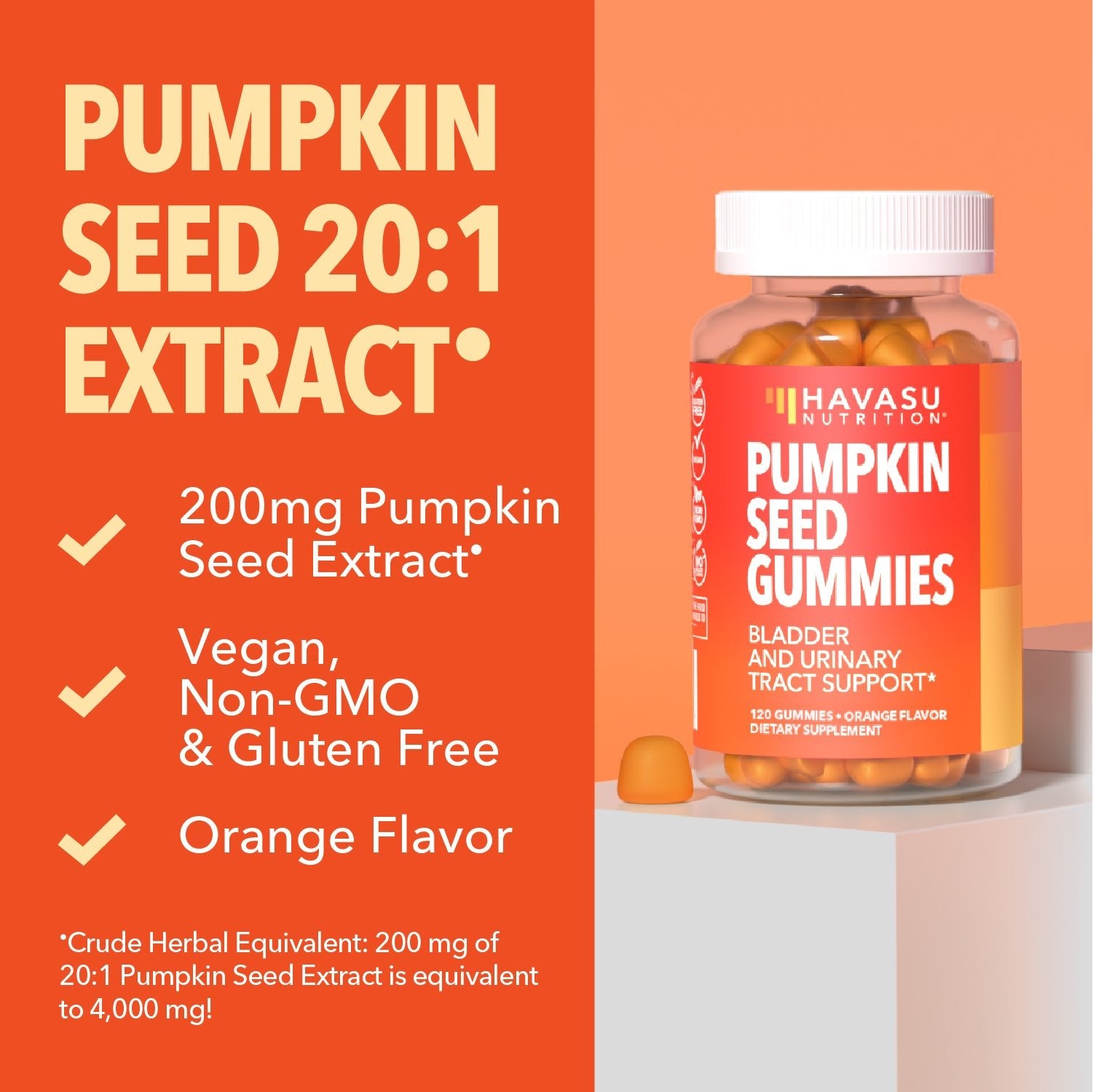 Pumpkin Seed Gummies, 120ct - Havasu Nutrition